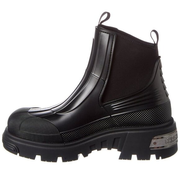 Christian Dior Women's Genesis Ankle Combat Boots Rubber Black - Picture 1 of 6